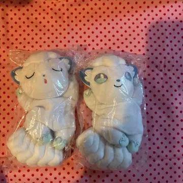 포켓몬 센터 한정판 알로라 식스테일 나른한 봉제 인형 2개 세트