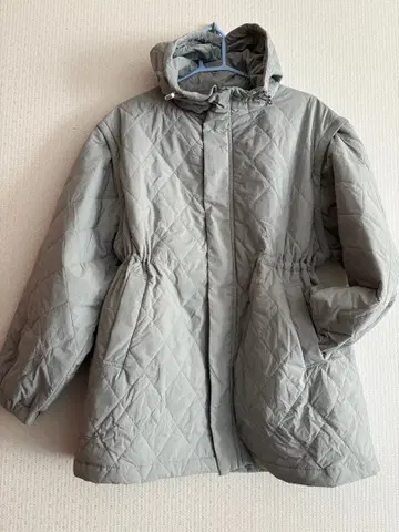 로리즈팜 2way 퀼팅 자켓 베스트 라이트 그레이