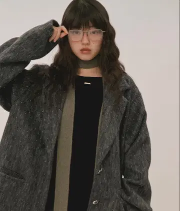 loin nuit shaggy coat / 샤기 코트 다크 그레이