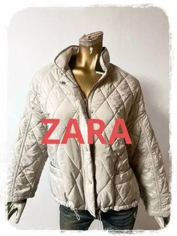 T20167 ZARA 퀼팅 점퍼 블루종 S