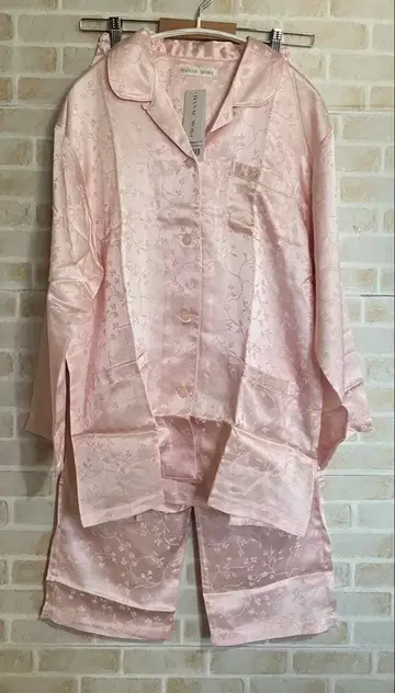 HANAE MORI 하나에 모리 파자마 실크 핑크 플라워 꽃 M