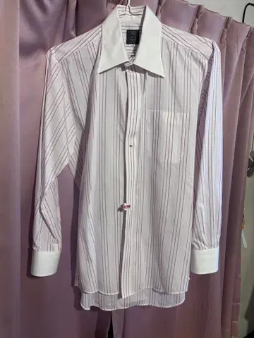 BRICK HOUSE L-86 화이트 스트라이프 긴팔 셔츠