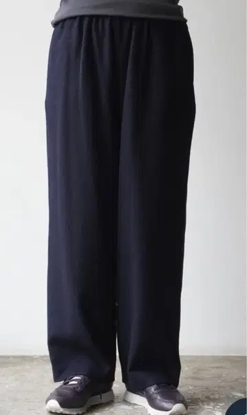 고쉬 / pants 울 벨로아 와이드 팬츠 네이비