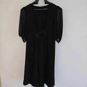 블랙 원피스 & 크롭 자켓 세트 관혼상제 예복 장례식 상복