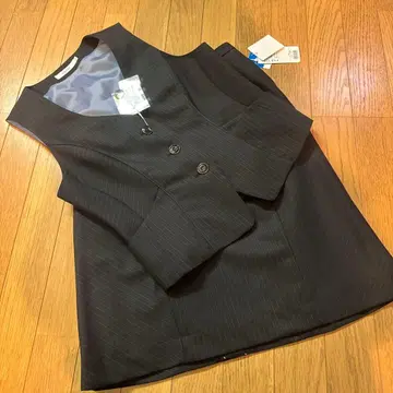 ENJOY 사무복 베스트 스커트 세트 스트라이프 11