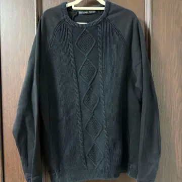 ZARA MAN 블랙 케이블 짜임 스웨터 맨투맨