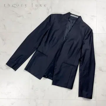 새상품급 띠어리 럭스 노카라 자켓 블랙 사이즈 38*HD1261