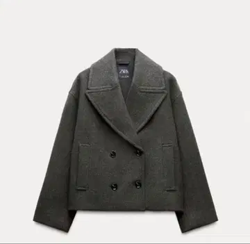 ZARA 숏 기장 더블 브레스트 코트
