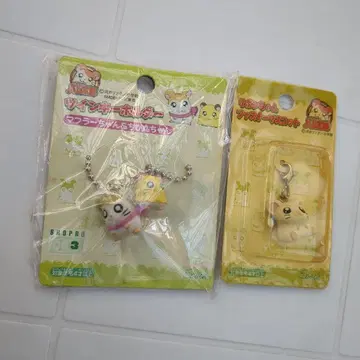 리본짱 지퍼 마스코트 & 트윈 키링 세트