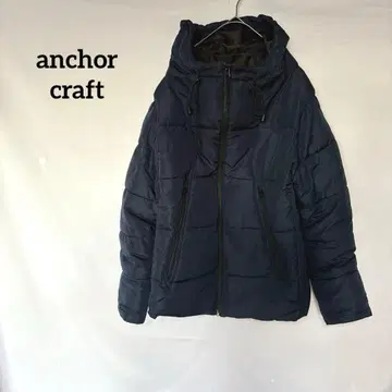 anchor craft 후드 부착 패딩 자켓 M 네이비 방한