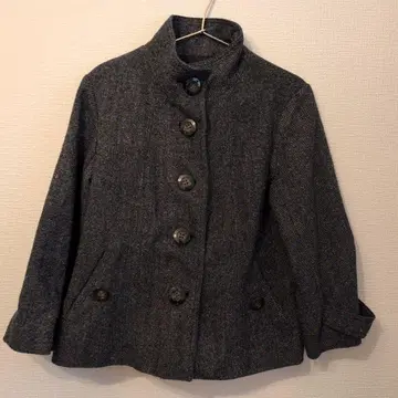 [ 새상품급 ] 울 혼방 그레이 피 코트