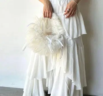 [ 새상품급 ] snidel 튤 리본 백