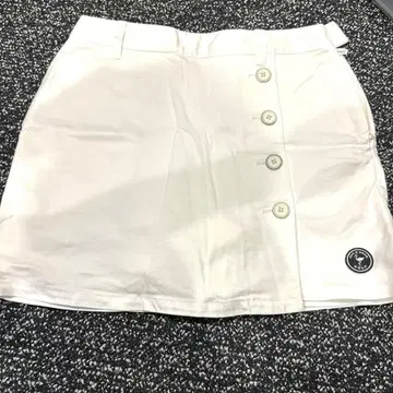 JUN+ROPE 화이트 버튼 부착 스커트 S