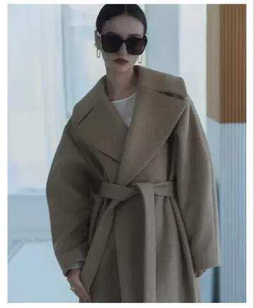 [ 미사용 새상품 ] Bluelea Cocoon long coat 카멜