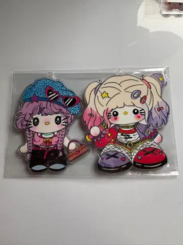 키티 아크릴 키링 씰 세트