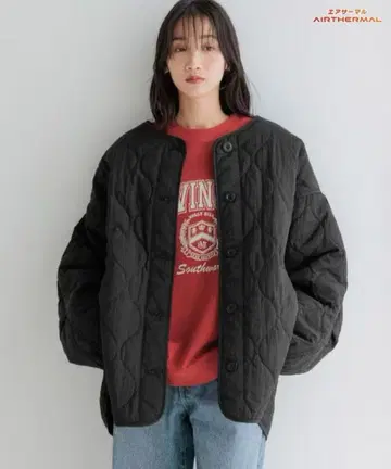 택 포함 새상품 로리즈팜 퀼팅 자켓 블랙