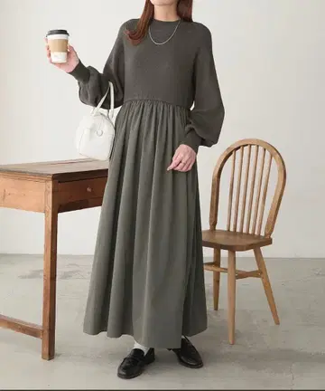 [ 지복의 카눌레 니트 ] 모듬 하이넥 도킹 원피스