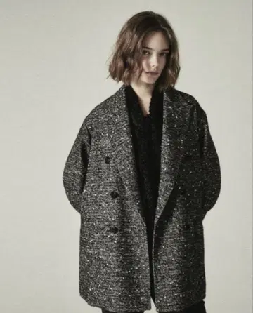 쿠튀르 드 아담/코티지 코트 빅 네프 트위드 미사용 새상품