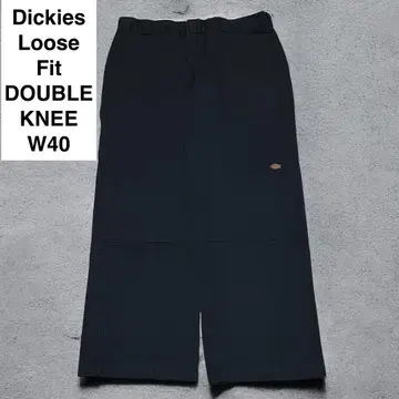 디키즈 루즈핏 더블니 워크 팬츠 블랙 w40