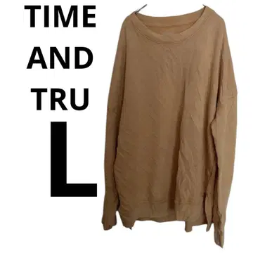 TIME AND TRU [ L ] 베이지 긴팔 트레이닝복 맨투맨