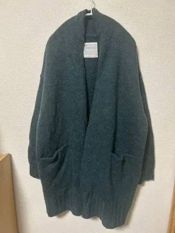 SO 에스오 알파카 혼방 니트 롱 가디건 모스그린