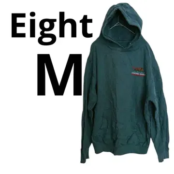 Eight [ M ] 캘리포니아 후드티 그린 로고 심플