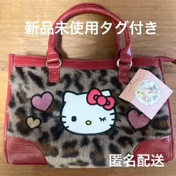 헬로키티 레오파드 무늬 핸드백