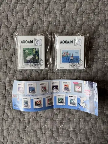 만박 MOOMIN 우표풍 키링 2개 세트 시크릿