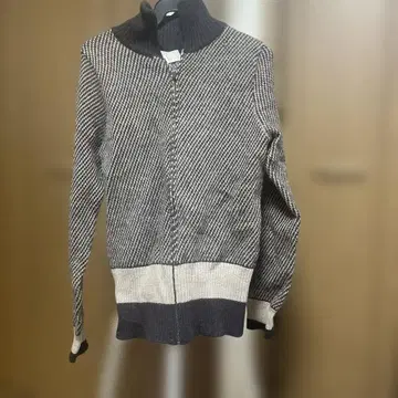 남성용 지퍼 가디건 구제 의류