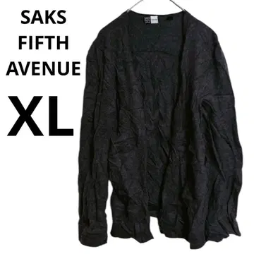SAKS FIFTH AVENUE [ XL ] 다크 그레이 가디건 심플