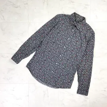 새상품급 폴스미스 꽃무늬 셔츠 보태니컬 무늬 블랙 사이즈 M*LD83