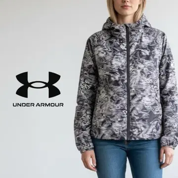 J508@ UNDER ARMOUR 올 패턴 나일론 자켓 L 블랙