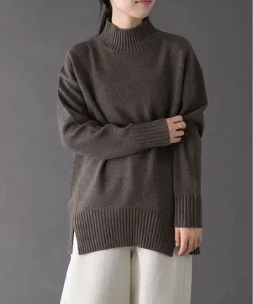FORK&SPOON 하이넥 롱 니트