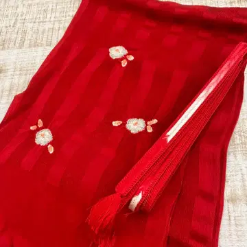 순수 실크 오비 장식 천 허리띠 2세트 부분  5