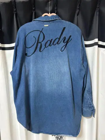 새상품급 Rady 로고 데님 셔츠 원피스 M