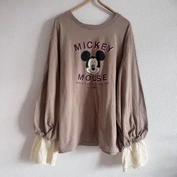 사만사 모스모스 미키 소매 레이스 롱T