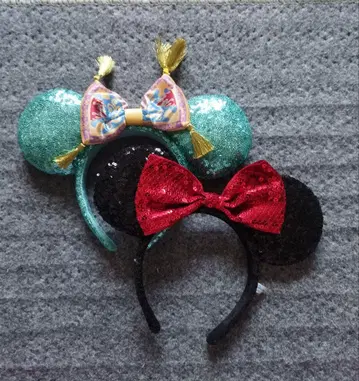 미키 귀 머리띠 2세트