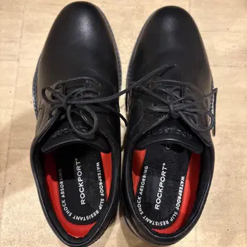 ROCKPORT 블랙 가죽 신발 방수 미끄럼 방지 24.5cm