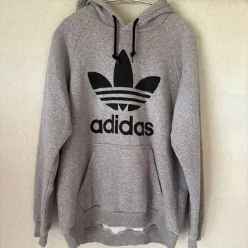 adidas 그레이 후드 부착 후드티