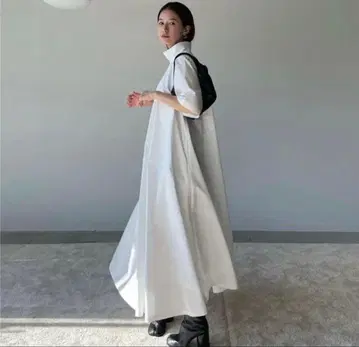 CLANE / 클라네 UP NECK 플레어 원피스