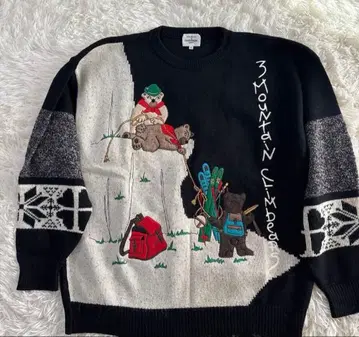 까스텔바작 울&실크 겨울날의 자수 스웨터