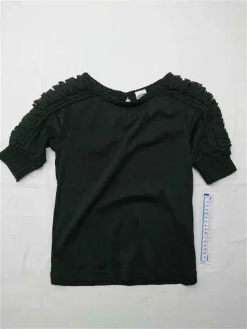 장폴 고티에 프릴 슬리브 티셔츠 블랙 계열 여성용 36