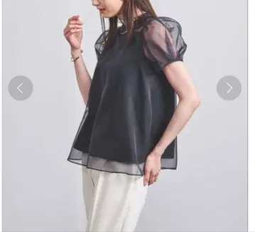 UNITED ARROWS 시스루 반팔 상의