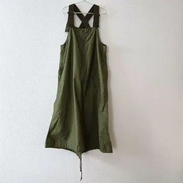 리 밀리터리 오버롤 스커트