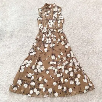 ANAYI 페인트 플라워 프린트 슬리브리스 원피스 한정 컬러