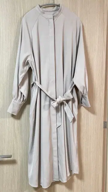 [ 새상품급 ] nano universe 라이트 베이지 셔츠 원피스 긴팔