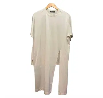 Stunnin 비대칭 코튼 롱 셔츠