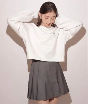 Rirandture 그레이 플리츠 스커트