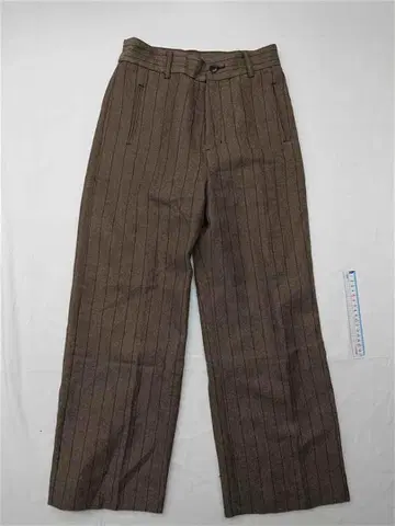 슬로브 이에나 스트라이프 와이드 팬츠 브라운 계열 36 여성용