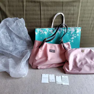 핑크 토트백 합성 피혁 2개 세트